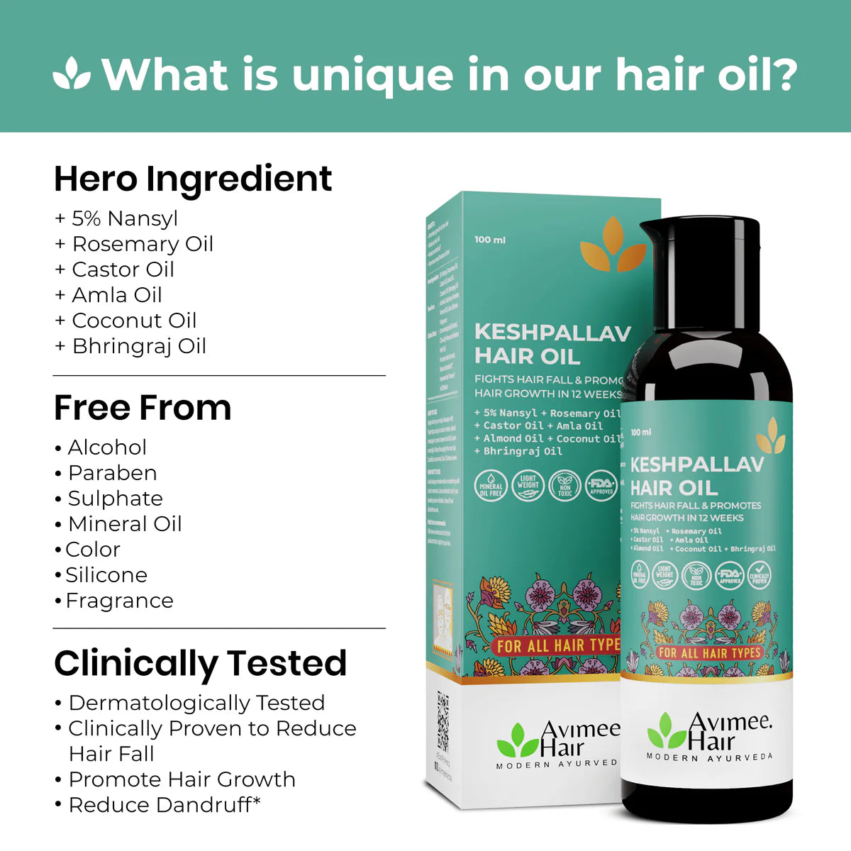Keshpallav Hair Oil for Stage 1 & 2 Hair Loss