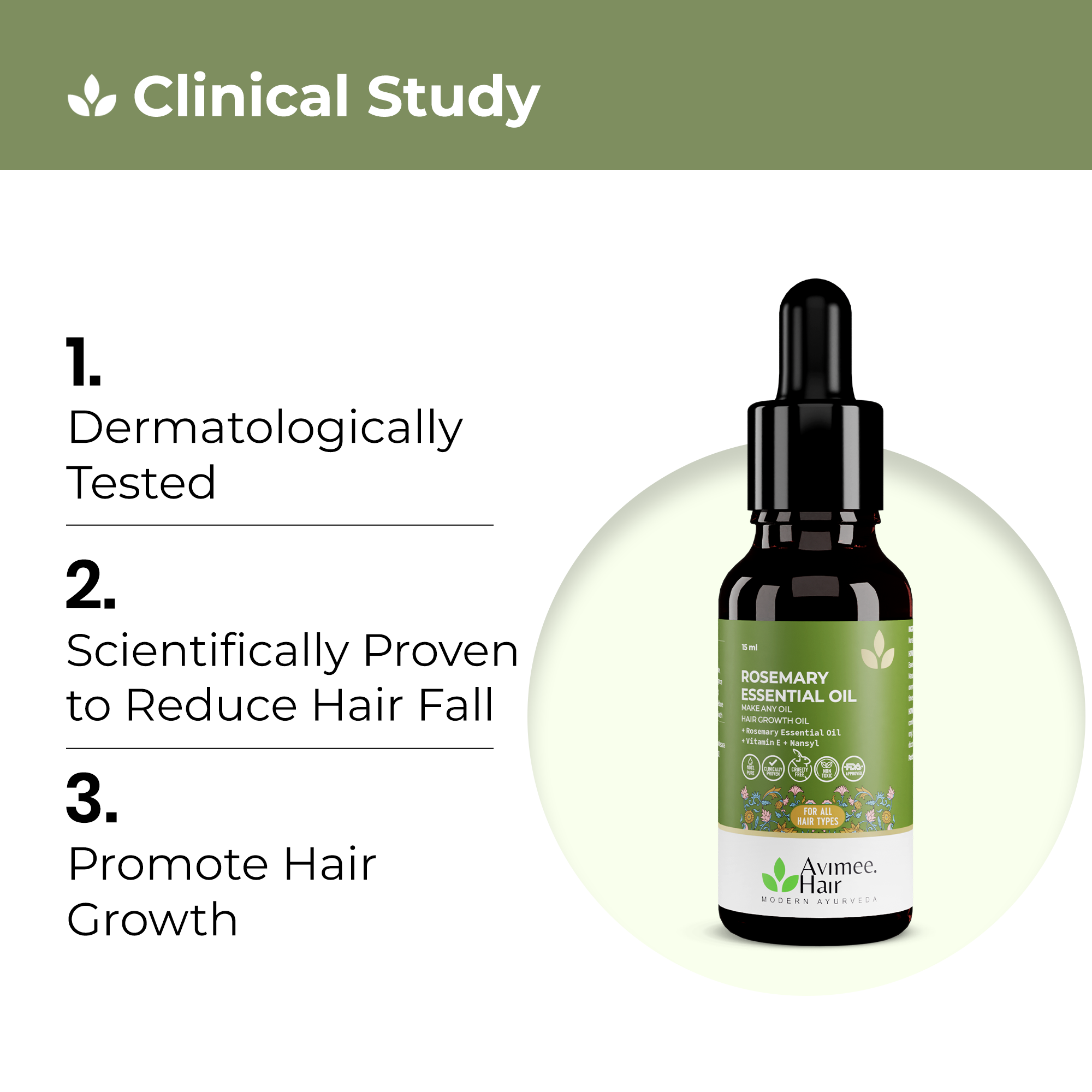 Rosemary Essential Hair Oil with Vitamin E and Nansyl