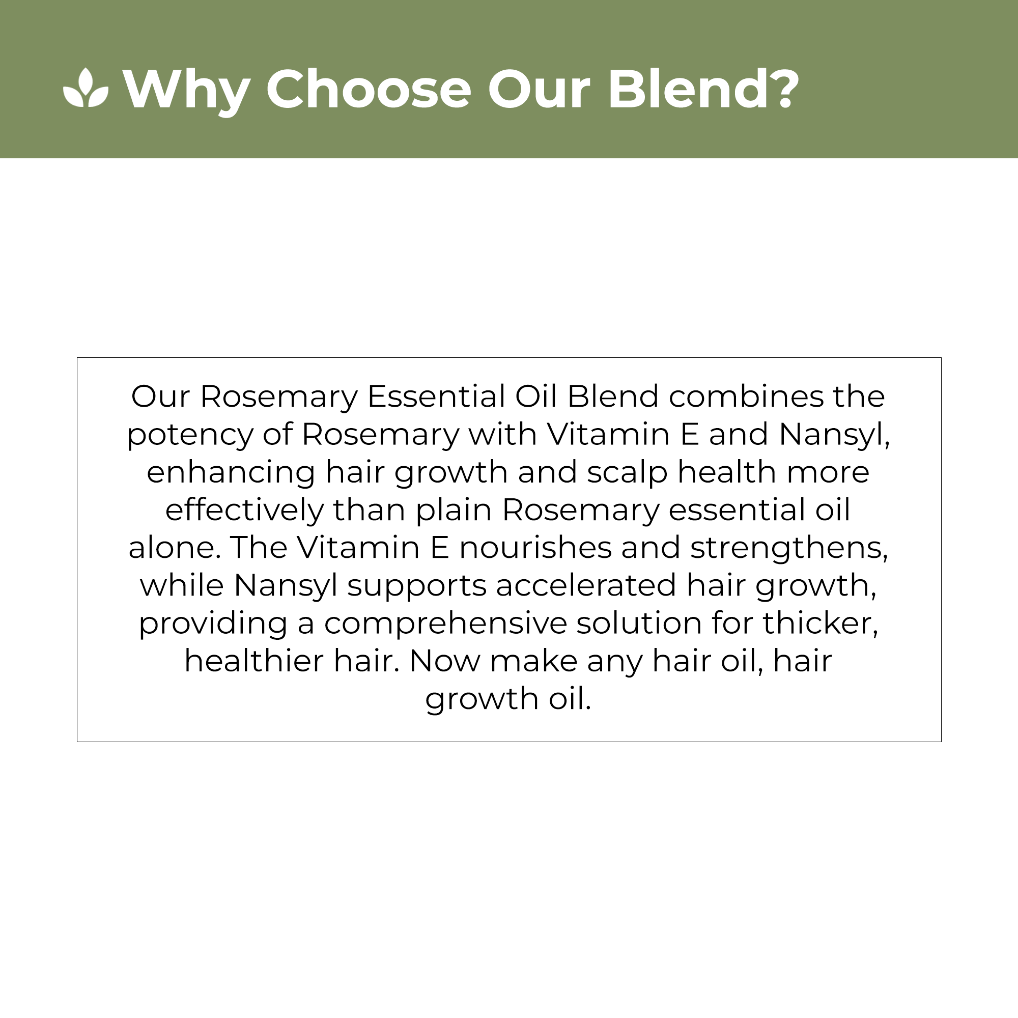 Rosemary Essential Hair Oil with Vitamin E and Nansyl